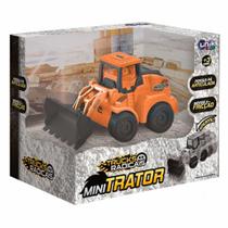 Carrinho de Fricção - Mini Trator - Pá Articulada - Laranja - Unik Toys Carrinho de Fricção - Mini Trator - Pá Articulada - Laranja - Unik Toys