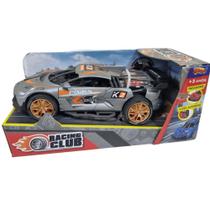 Carrinho De Fricção Racing Com Luz e Som Cinza Zoop Toys