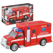 Carrinho de Friccção City Rescue Ambulância 7142 - Cardoso Carrinho de Friccção City Rescue Ambulância 7142 - Cardoso