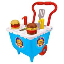 Carrinho de Hambúrguer Lanche Brinquedo Cozinha Infantil - TILLIN
