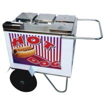 Carrinho de Hot-Dog 75cm Alsa com Instalação a Gás e Rodas Pneumáticas CH1GP