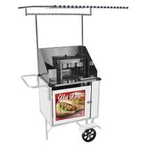 Carrinho de Hot Dog Cefaz Simples Branco Rodas Maciças e Toldo BS07M/T