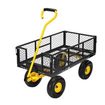 Carrinho de jardim VIVOHOME Heavy Duty 400 kg de capacidade em aço preto