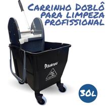 Carrinho de Limpeza Balde Espremedor De Água 30 Litros