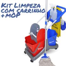 Carrinho de Limpeza Balde Espremedor De Água 50 Litros