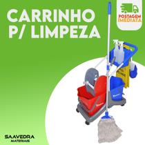 Carrinho de Limpeza Balde Espremedor De Água 50 Litros