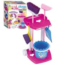 Carrinho De Limpeza De Brinquedo Brinque Limpe Unicórnio Mágico Monte Líbano Crianças +3 Anos Carrinho De Limpeza De Brinquedo Brinque Limpe Unicórnio Mágico Monte Líbano Crianças +3 Anos