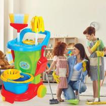 Carrinho De Limpeza Infantil Brinquedo (Carrinho Completo)