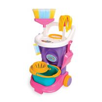 Carrinho de Limpeza Infantil Cleaning Trolley Rosa - Maral