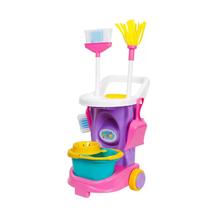 Carrinho de Limpeza Infantil Rosa Cleaning Trolley