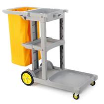 Carrinho de limpeza profissional multifuncional saco coletor carrinho porta balde mop lencol toalha