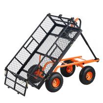 Carrinho de lixo de jardim VEVOR 181 kg de aço com lados removíveis, rodas de 10 polegadas Carrinho de lixo de jardim VEVOR 181 kg de aço com lados removíveis, rodas de 10 polegadas