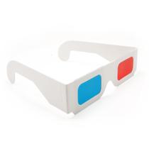 Carrinho de mão azul de óculos 3D para visualização em vermelho/ciano, 12 pares