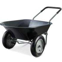 Carrinho de Mão Best Choice Products - Roda Dupla, 5 pés³, 150 kg