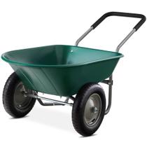 Carrinho de mão Best Choice Products, verde de duas rodas, 150 kg