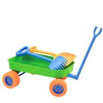 Carrinho De Mão Carriola Infantil Com Rastelo e Pá Para Areia ou Jardim Brinquedo Infantil - Usual