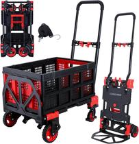 Carrinho de Mão COOCHEER 2 em 1 Dobrável Capacidade de 150kg