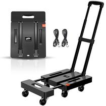 Carrinho de mão dobrável SPACEKEEPER 227 kg, 6 rodas, preto