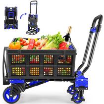 Carrinho de mão Dolly COOCHEER 2 em 1 dobrável 150 kg com cesta