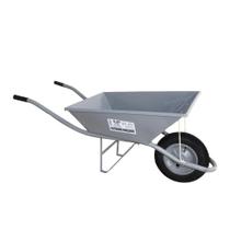 Carrinho de Mão Esfera Extra Forte 60 Litros CH16 Cinza, com Pneu Câmara 3,25X8
