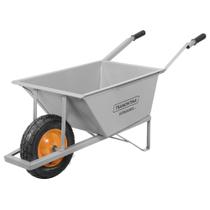 Carrinho de Mão Extraforte Tramontina com Caçamba Reforçada Metalica Cinza 80 L, Braço Metalico e Pneu com Camara Carrinho de Mão Extraforte Tramontina com Caçamba Reforçada Metalica Cinza 80 L, Braço Metalico e Pneu com Camara