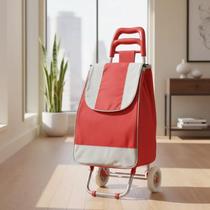 Carrinho De Mão Feira Compras Dobrável 32Kg Rodas Grandes