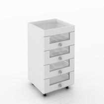 Carrinho de Maquiagem 4 Gavetas PE2009 Tecno Mobili Carrinho de Maquiagem 4 Gavetas PE2009 Tecno Mobili