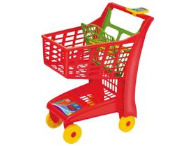 Carrinho de Mercado Compras Market Vermelho Magic Toys