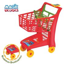 Carrinho de Mercado Compras Market Vermelho Magic Toys