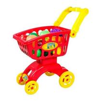 Carrinho de Mercado Infantil com 18 Frutas e Legumes Market Supermercado Carrinho de Mercado Infantil com 18 Frutas e Legumes Market Supermercado