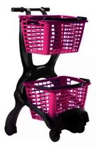 Carrinho De Mercado Supermercado Compras Ecoflex Cesta 25lts