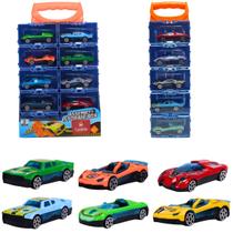Carrinho de Metal Die Cast Roda Livre Maleta Garagem 1:64 - Castela