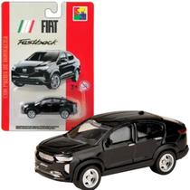Carrinho de Metal Fiat Fastblack Preto Pneus de Borracha CKS