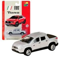 Carrinho de Metal Fiat Toro Prata Pneus de Borracha CKS