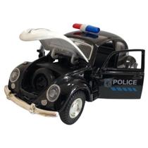 Carrinho De metal Fusca Clássico polícia 1/32 Miniatura Coleção