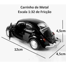Carrinho de Metal Fusca McFive Die-Cast Model 1981 Escala 1:32 Preto 6836-18 - Dorémi