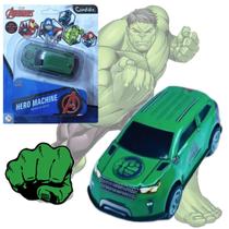 Carrinho de Metal Vingadores Hulk com Fricção Pull Back
