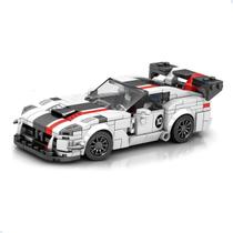 Carrinho de Montar Dodge Viper Branco de Peças Bloco Miniatura Esportiva Colecionável Realista Carrinho de Montar Dodge Viper Branco de Peças Bloco Miniatura Esportiva Colecionável Realista