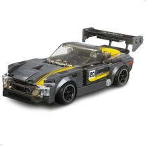 Carrinho de Montar Mercedes AMG GT3 285 Peças Blocos Miniatura Esportiva Colecionável Realista