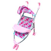 Carrinho De Passeio 3 Rodas Rosa Bebê Reborn Para Comidinha