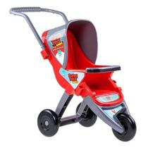 Carrinho De Passeio 3 Rodas Vermelho Reborn 437 - Super Toys - Supertoys