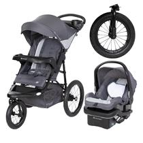 Carrinho de passeio Baby Trend Expedition Zero Flat Jogger com luzes LED