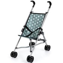 Carrinho de passeio Buggy Umbrella Bayer Green & White Stars para bonecas Carrinho de passeio Buggy Umbrella Bayer Green & White Stars para bonecas