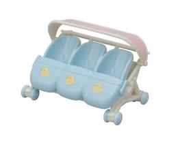 Carrinho de Passeio Calico Critters Triplet 2 em 1 com Assento de Carro