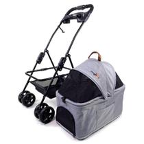 Carrinho de passeio com berço removível para Pet, animal de estimação, cachorro, cão, gato de pequeno porte até 15 Kg Carrinho de passeio com berço removível para Pet, animal de estimação, cachorro, cão, gato de pequeno porte até 15 Kg