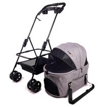 Carrinho de passeio com berço removível para Pet, animal de estimação, cachorro, cão, gato de pequeno porte até 20 Kg