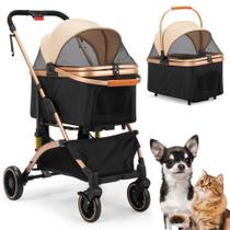 Carrinho de Passeio Coziwow 4 Rodas para Pets - Dobrável 3 em 1