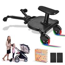 Carrinho de passeio CozyGoo Universal com 2 rodas de LED e assento de 25 kg