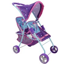 Carrinho de passeio Doll 509 Crew Mermaid Twin com dossel retrátil
