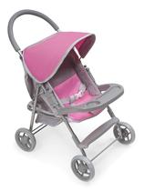 Carrinho de passeio Doll Badger Basket Deluxe Glide Folding 18 polegadas cinza/rosa Carrinho de passeio Doll Badger Basket Deluxe Glide Folding 18 polegadas cinza/rosa